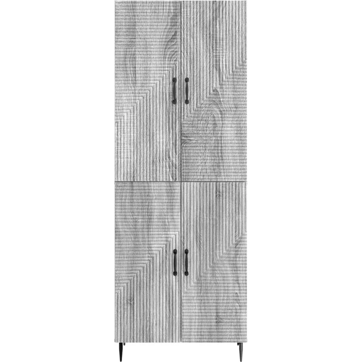 vidaXL Schrankset 2 pcs Grau Sonoma 66 x 34,5 x 89,5 cm Holzwerkstoff 3416625 – Bild 4