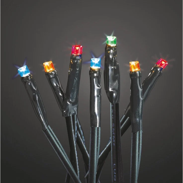 hellum Lichterkette 50 LED, 7,35m Länge, Lichterkette innen, klassisch warmweiß,