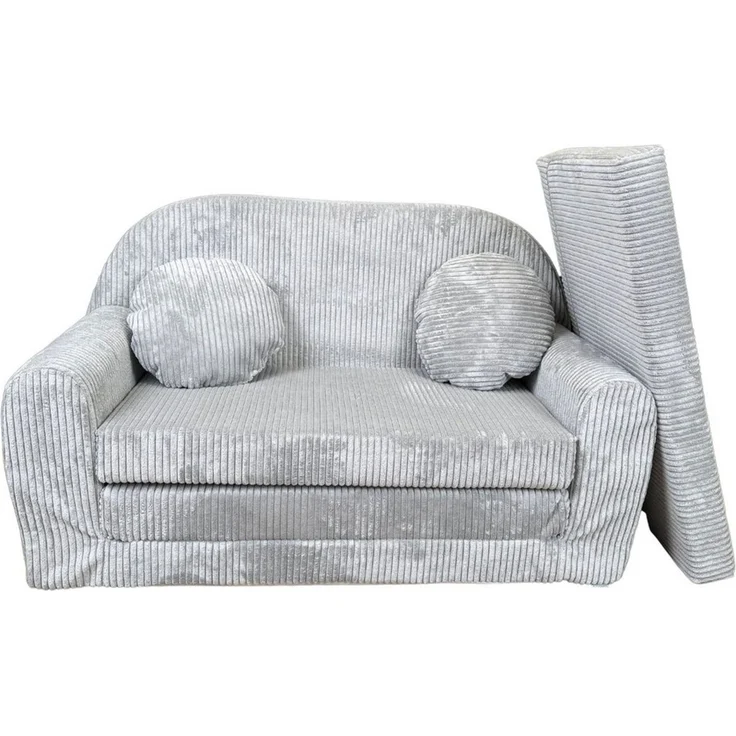 FORTISLINE Kindersofa Kindersofa Rosalia Ausklappbares Sofa aus Cord mit Verlängerung – Bild 1