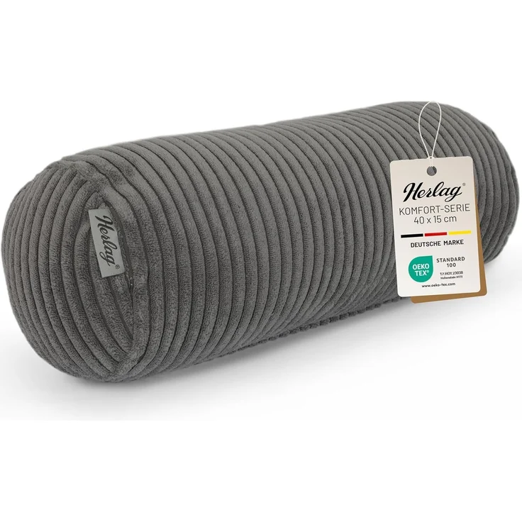 Herlag Nackenrolle Kissenrolle ELLA, 65x20cm oder 40x15cm, 4 Farben, Wohnzimmer, Schlafzimmer