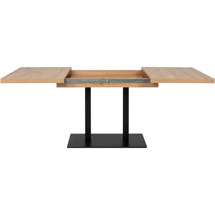 Calicosy Ausziehbarer Esstisch Dekor Artisan-Eiche und Schwarz L160-240 cm – QUADRATO - Helles Holz – Bild 9
