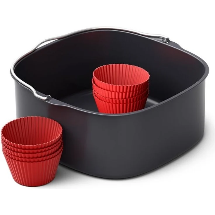 Philips Backblech HD9957/00 für Airfryer XXL 5000er Serie, inkl. 9 Silikon-Muffinförmchen, spülmaschinenfest – Bild 4