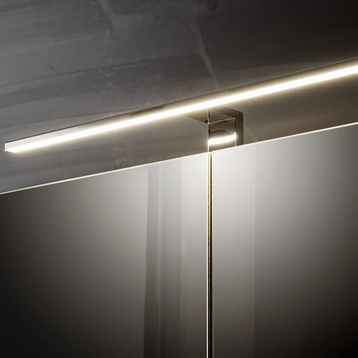 Spiegelschrank 80cm mit LED PUEBLA-56-TAUPE in taupe mit Vintage Oak Nb. B/H/T ca. 80/65-75/17 cm – Bild 8