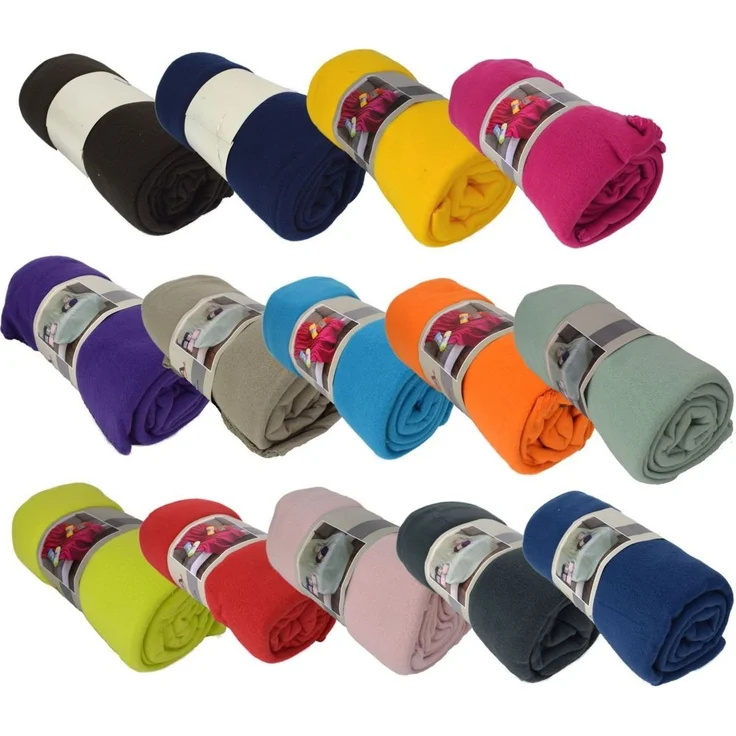 Fleecedecke Polarfleece versch. Unifarben 130x170cm Wohndecke Schlafdecke Decke sand – Bild 2