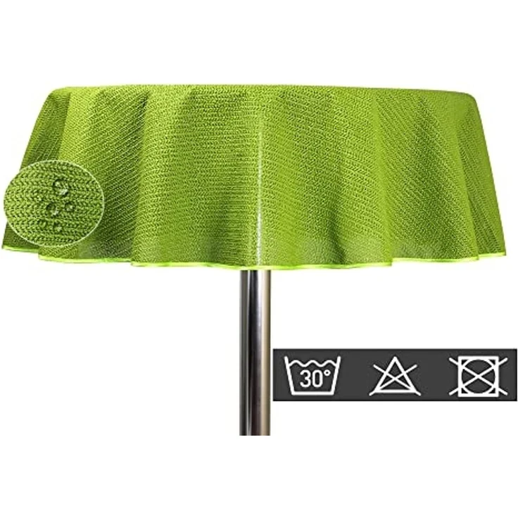 Haus und Deko Tischdecke PVC Garten Tischdecke 140 cm rund wetterbeständig Gartentischdecke (1-tlg) – Bild 4