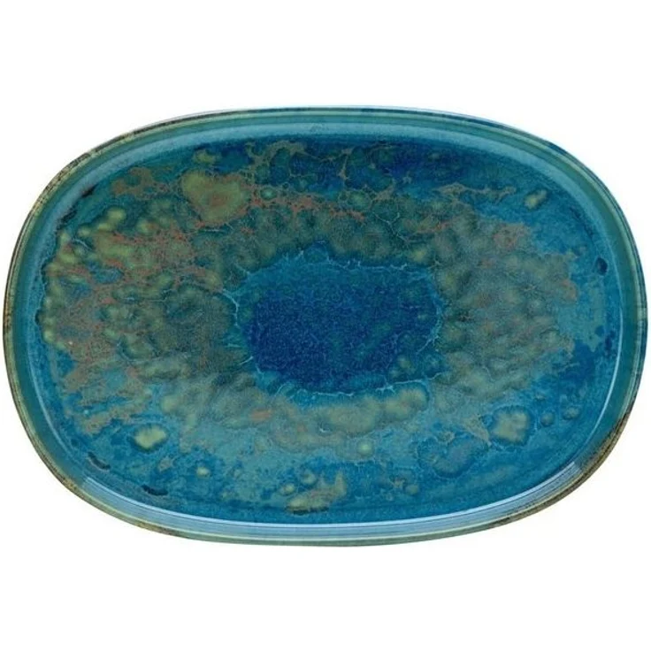 CreaTable Servierplatte Servierplatte YUKI, Blau, B 33 cm, Steinzeug – Bild 2