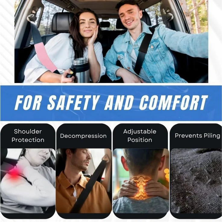 Happy Home Auflagekissen Auto Sicherheitsgurt Pads, Sicherheitsgurt Schutz Pads – Bild 2