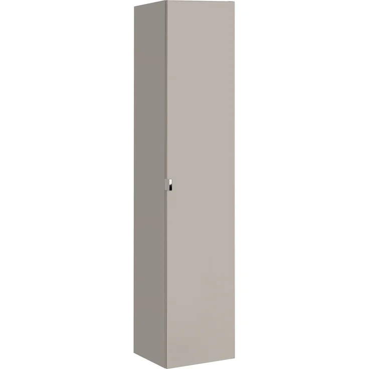Badmöbel Hochschrank PUEBLA-56-TAUPE in taupe mit Vintage Oak Eiche, 1 Tür, B/H/T: 35/160/33 cm – Bild 3