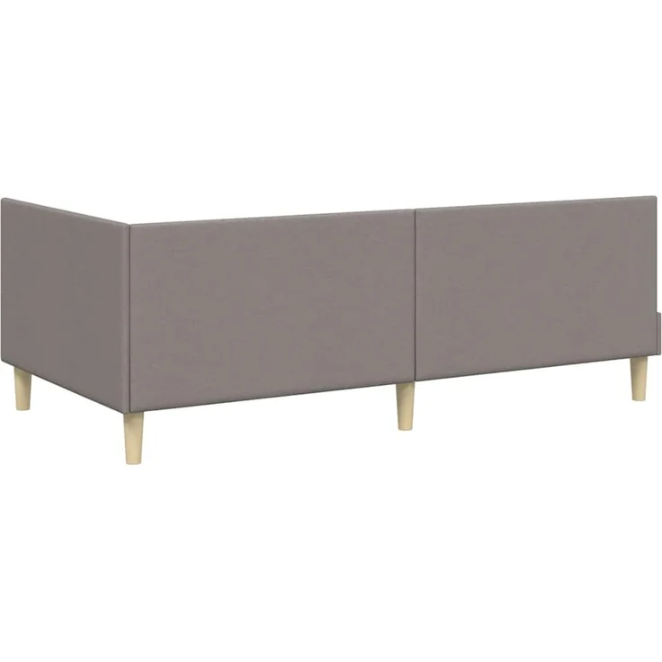 vidaXL Eckbettgestell mit Matratze 2 stk. Taupe 80 x 200 cm Stoff 3393730 – Bild 9