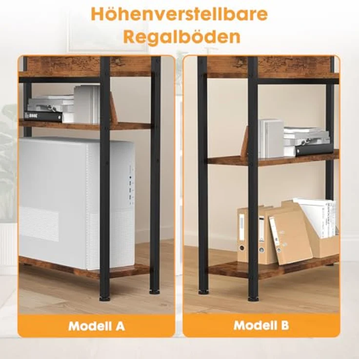 DUMOS Schreibtisch Computertisch Bürotisch mit Kopfhörer Halter und Aufbewahrungstasche Kleiner Schreibtisch Arbeitszimmer Holz PC Tisch Officetisch für Home Office – Bild 6