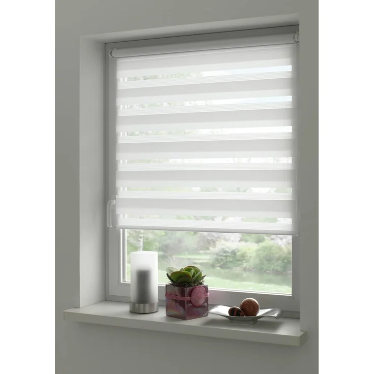 Seitenzugrollo Duo Klemmrollo Easyfix, my home, Lichtschutz, ohne Bohren, freihängend, Klemmfix, halbtransparent, vormontiert auf Montageschiene – Bild 4