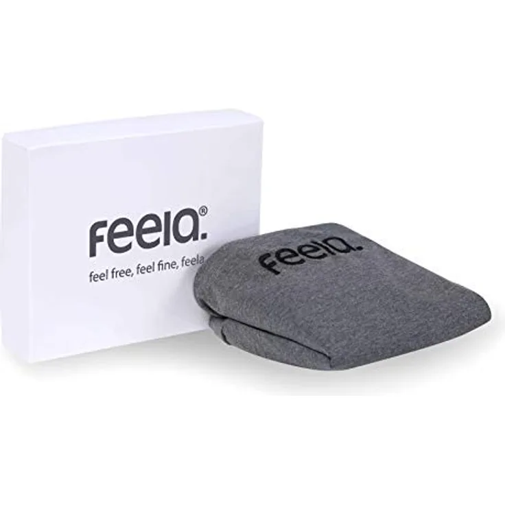 feela.® Sitzkissen-Bezug für Orthopädisches Sitzkissen, Dunkelgrau, Baumwolle, waschbar und rutschfest, geeignet für alle Härtegrade