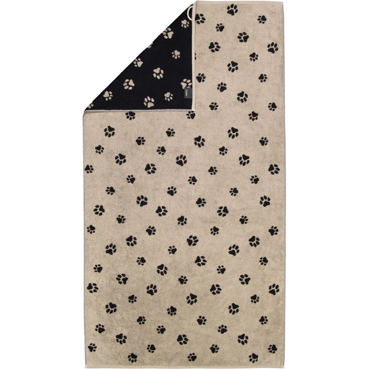 Cawö Duschtücher WE LOVE DOGS, 80 x 150 cm, Schwarz, Beige, Baumwolle (1-St), Made in Germany, mit Öse zum Aufhängen, 500 g / m² – Bild 5