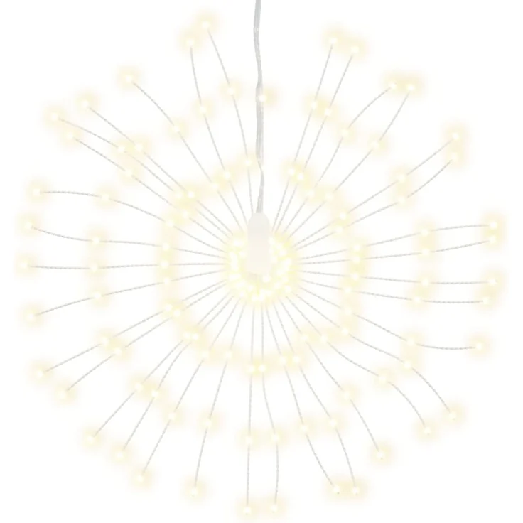 vidaXL Weihnachtsbeleuchtungen Feuerwerk 8 Stk. 140 LEDs Warmweiß 17cm 3190511 – Bild 3