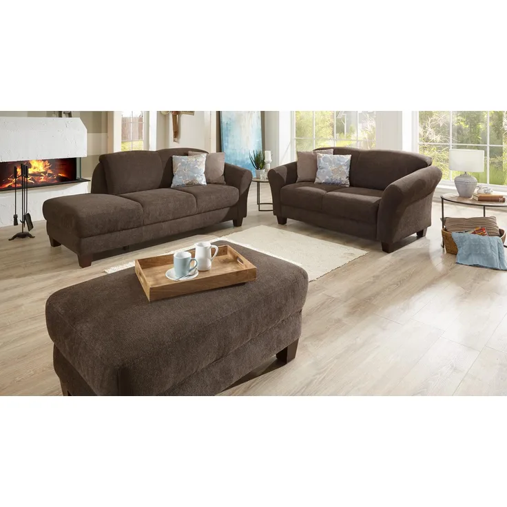 Sofa GOTLAND 2-Sitzer Stoff espresso braun inkl Federkern 163 cm