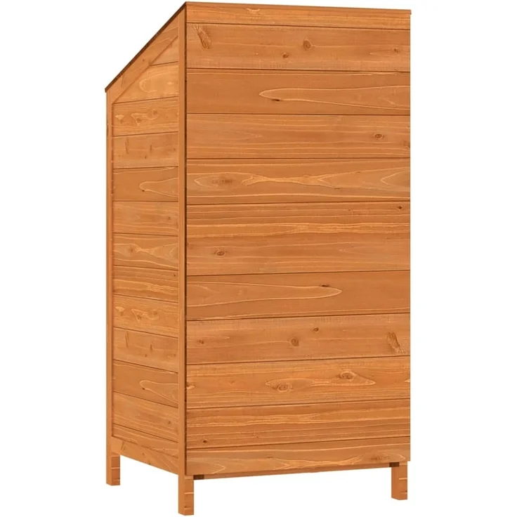 vidaXL Geräteschuppen Braun 55x52x112 cm Massivholz Tanne 152181 – Bild 5