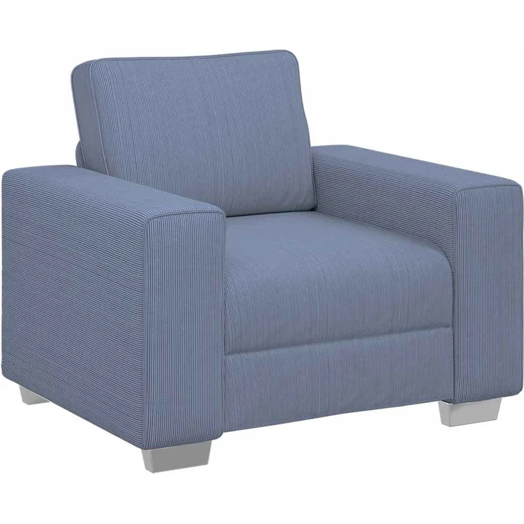 vidaXL Sessel Blau 100x77x82 cm Cordstoff 4105189 – Bild 1