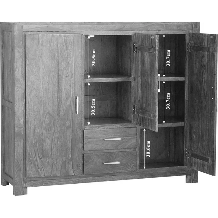Highboard Sheesham 140x42x120 life honey lackiert METRO LIFE #124 – Bild 6