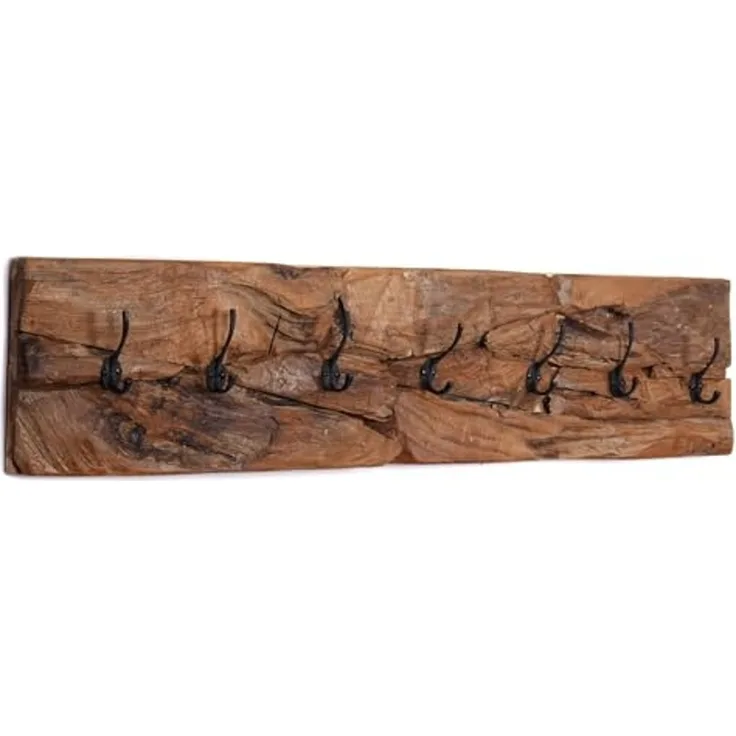 CREEDWOOD Wandgarderobe WANDGARDEROBE "MINA", 7 Haken, 90cm, Treibholz Garderobenpaneel