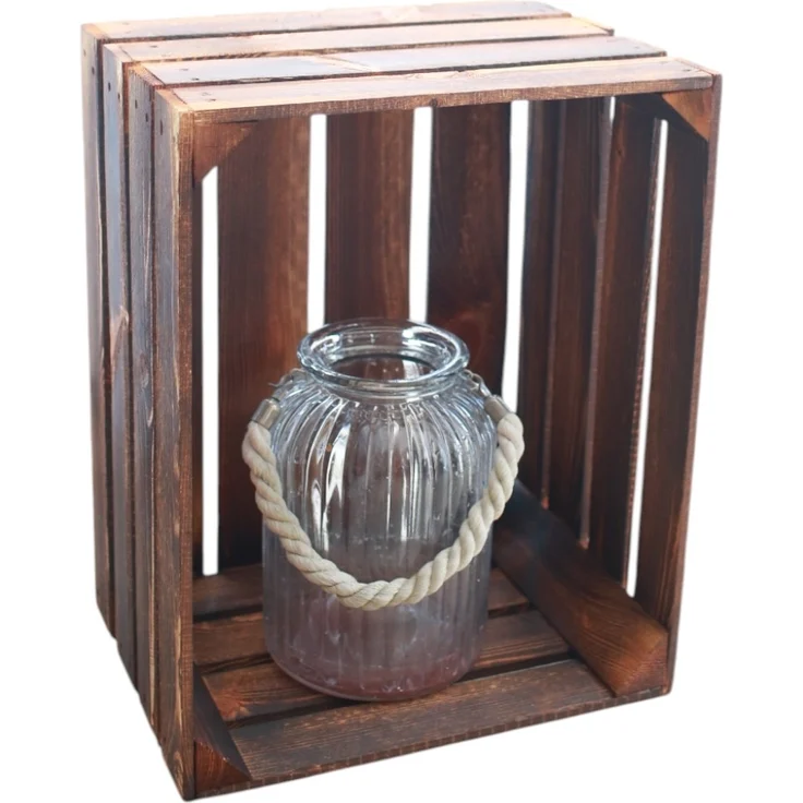 Obstkisten 6er Set Vintage Geflammt 50 x 40 x 30cm – Bild 7