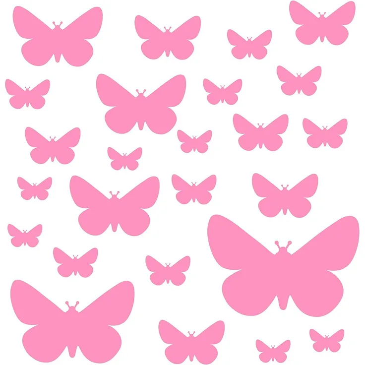 PREMYO 'Schmetterlinge' Wandsticker rosa