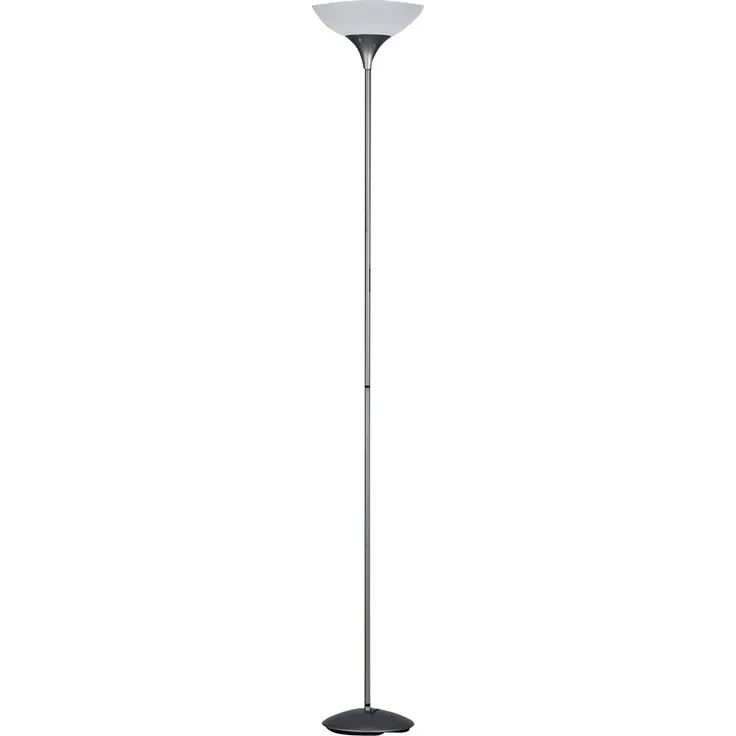 Deckenfluter, titanfarbig, Schnurschalter, Höhe 180 cm, DEZWO