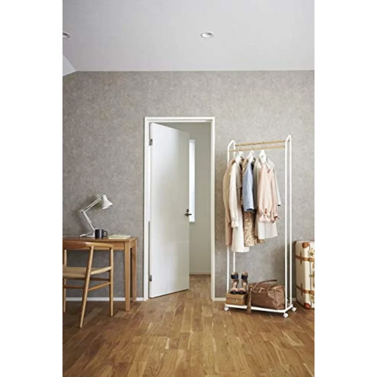 Yamazaki Garderobenständer "Tower", Kleiderständer auf Rollen, Garderobe, fahrbar, mit Ablage, 172cm hoch – Bild 2