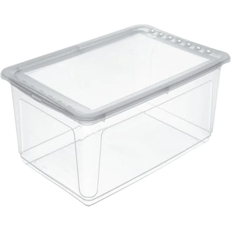 keeeper Aufbewahrungsbox mit Air Control System, Clearbox, 43 l, 59 x 39 x 27 cm, Bea, Natur (Transparent) – Bild 2