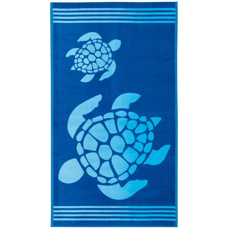 Delindo Lifestyle Strandtuch Tropical "Turtle", Ägyptische Baumwolle (1-St), Jacquard-gewebtes Motiv
