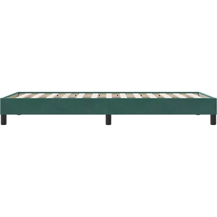 vidaXL Boxspringbett ohne Matratze Dunkelgrün 100x210 cm Samt 3315816 – Bild 6