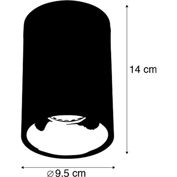 QAZQA Modern Deckenstrahler, Spot schwarz mit goldenen Akzenten, GU10 Fassung, dimmbar, aus Stahl, geeignet für Wohnzimmer und Schlafzimmer – Bild 4