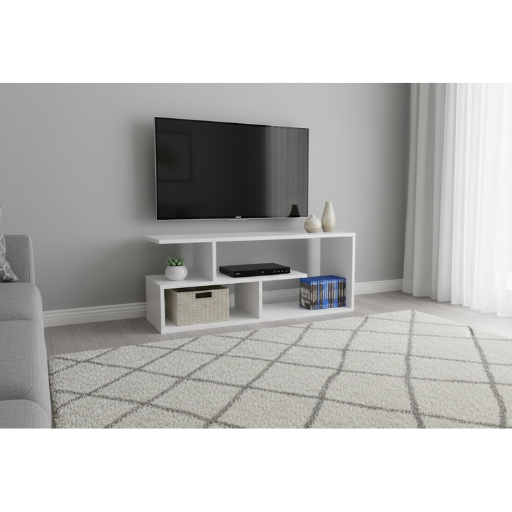 Shefa TV-Lowboard Eden 100 Weiß - Modernes TV-Regal 100cm Breite – Bild 5