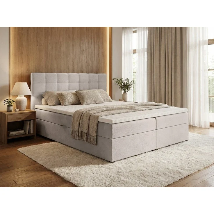 Beautysofa Boxspringbett TOPIQ mit Bettkasten (Bett für Schlafzimmer), mit 2x Bettkästen, Federkernmatratze – Bild 5
