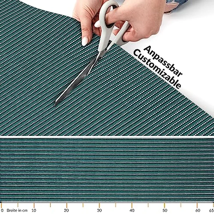 ANRO Badematte Weichschaummatte, rutschfest und pflegeleicht, Uni Türkis, 350x65cm – Bild 4