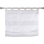 HOME WOHNIDEEN Raffrollo GABI, mit Schlaufen, freihängend, Effektvoile