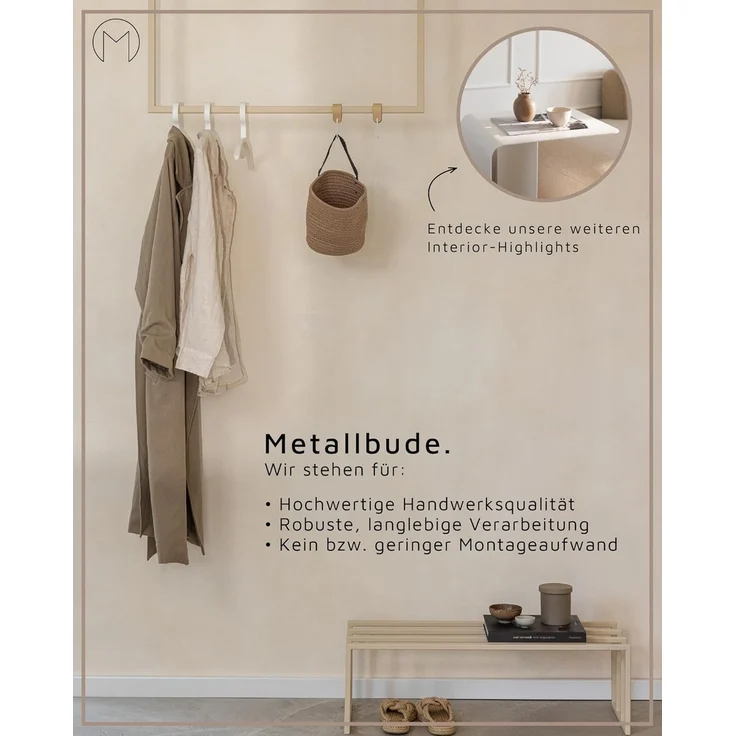 Metallbude Nachttisch Nachtkonsole / Nachtkommode Damio – Bild 7