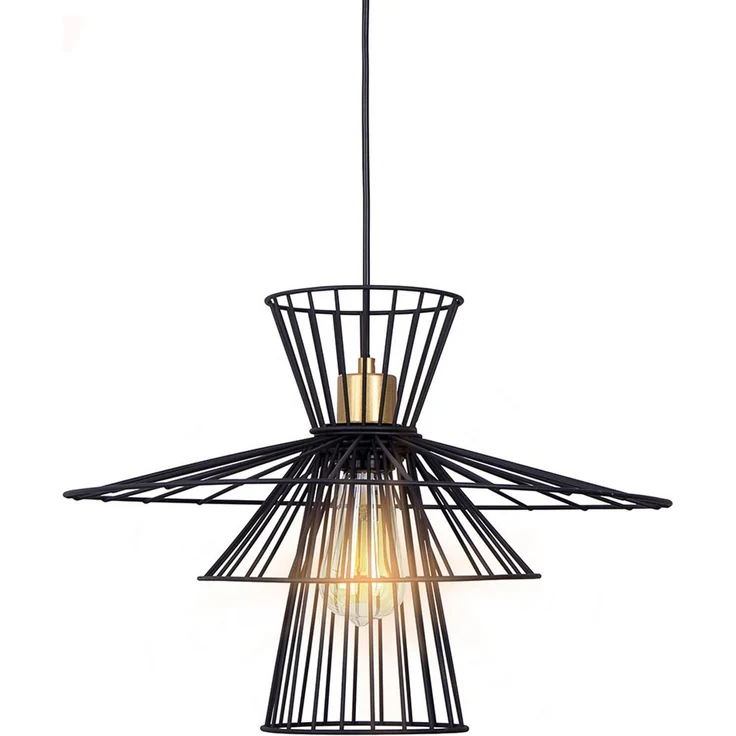 RGB LED Hängeleuchte, Metalldraht, schwarz, D 45 cm – Bild 9