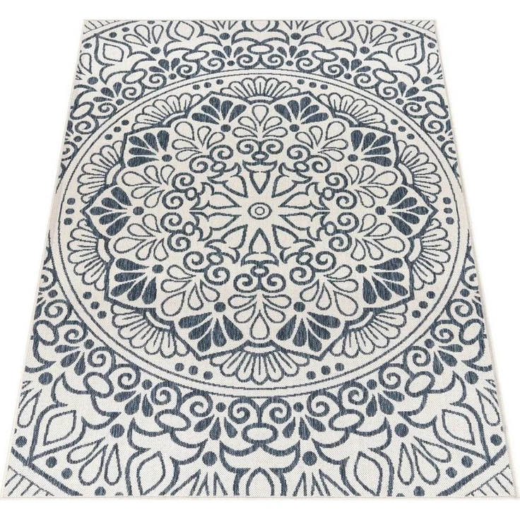 Paco Home Teppich Coco 205, rechteckig, Höhe: 4 mm, Flachgewebe, Paisley Muster, In- und Outdoor geeignet – Bild 5