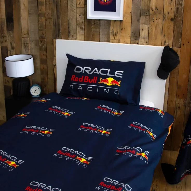 Character World Oracle Red Bull Racing Offizielles Bettwäsche-Set für Einzelbett, Speed-Design, wendbar, 2-seitige Bettwäsche, inkl. passendem Kissenbezug, Einzelbett-Set, Polycotton – Bild 8