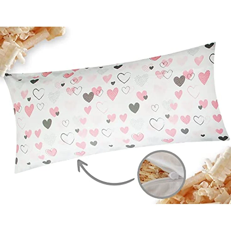 Heubergshop Zirbenkissen, 1-tlg, 40x80cm Gefüllt mit Zirben - Love, Liebe, Herzen (Zirbe-187/1-40x80) – Bild 2