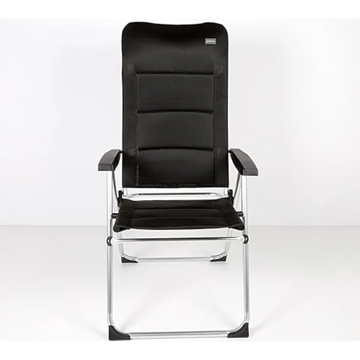 AKTIVE Set mit 2 Klappstühlen, Deluxe, 5 Positionen, Schwarz, für Terrasse, Balkon, Hof oder Garten, 49 x 67 x 123 cm, aus Aluminium und Polyester, gepolstert, Kippschutz, max. 110 kg, Klappstühle – Bild 8