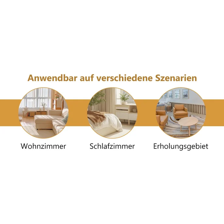 Runder Kaffeetisch in Naturholzoptik (MDF) – 60 cm Durchmesser, 35 cm Höhe. Mit hochwertiger Holzdekorfolie – als Beistelltisch im Wohnzimmer,kleiner Tisch für den Balkon u.v.m.--Holz--60x60x35cm--YOUDENOVA – Bild 6