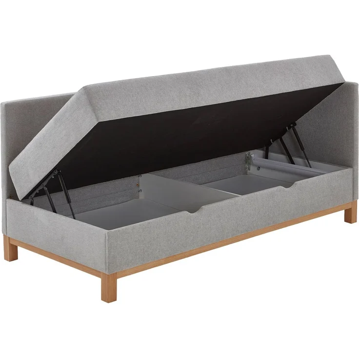 Studioliege Savona / Santos, Stoff, Grau, 97 x 88 x 209 cm – Bild 2
