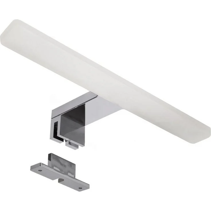 Maxkomfort LED Spiegelleuchte Badezimmer, 30/60cm, schwarz/weiß/chrom/acryl - IP44, LED fest integriert, Neutralweiß, Moderne Badbeleuchtung, Schranklicht, Schminklicht, ohne Schalter – Bild 1