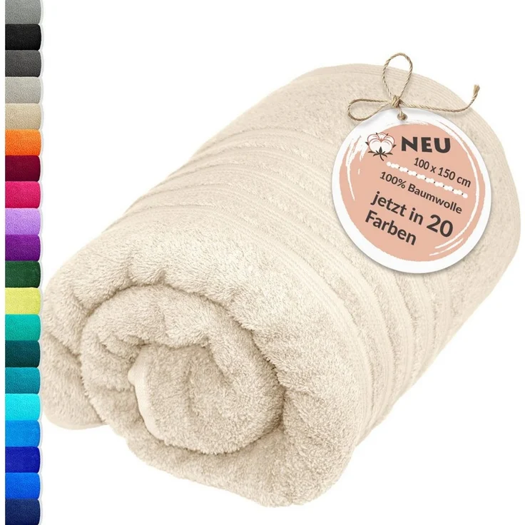 Lashuma Badetuch - XXL Handtuch London, Frottee (1-St), großes Badehandtuch - Duschtuch 100x150 cm für Damen & Herren – Bild 1
