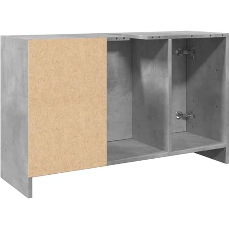 vidaXL Waschbeckenunterschrank Betongrau 90x29x55 cm Holzwerkstoff 848125 – Bild 9