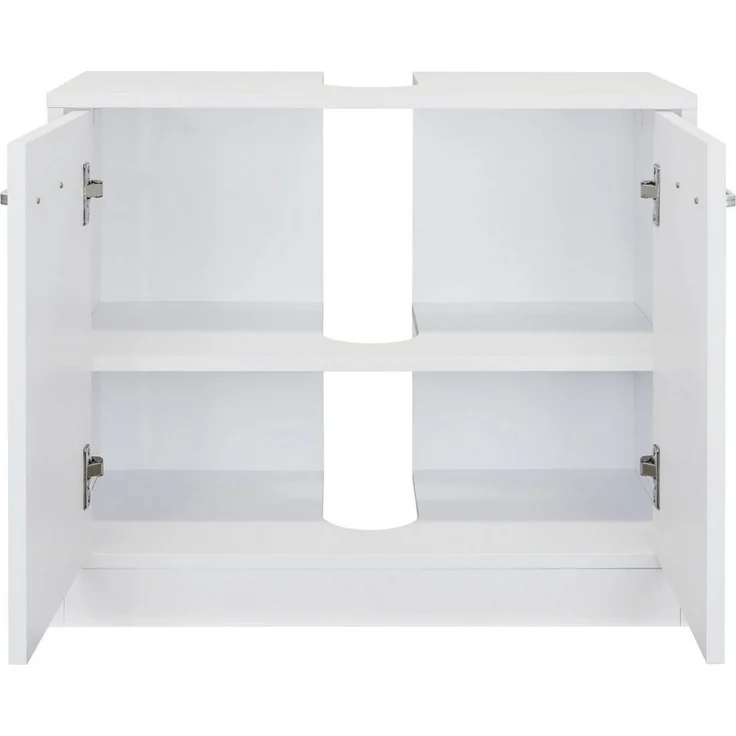 Stabilo Sanitär Waschbeckenunterschrank Waschbeckenunterschrank "LUNA" polarweiß matt 2-türig, 63x29x55cm (1-St) matt 2-türig – Bild 3