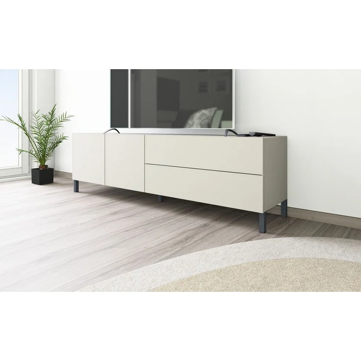 borchardt Möbel Lowboard Sophia, TV-Schrank Breite 152 cm, Metallfüße, grifflose Optik – Bild 3