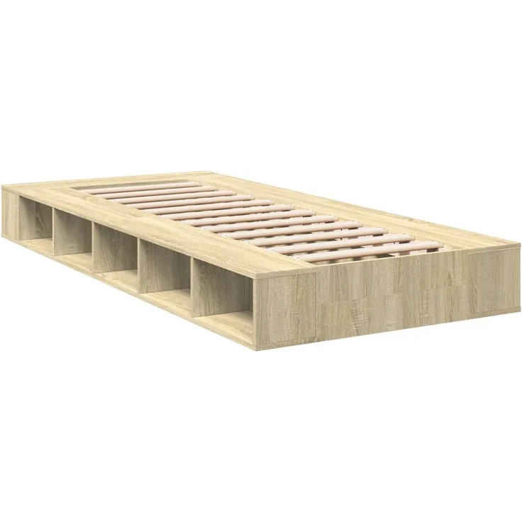 vidaXL Bettgestell Sonoma-Eiche 90x200 cm Holzwerkstoff 3280519 – Bild 6