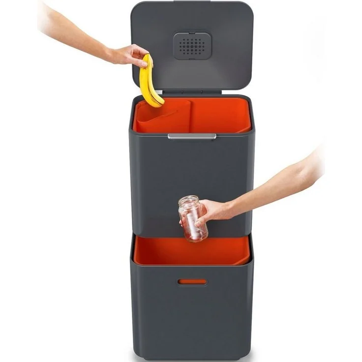 Joseph Joseph Mülleimer Totem 60 L Graphit Papierkörbe & Mülleimer – Bild 1